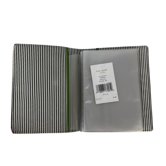 Kate Spade Elyce Black Green Canvas Brag Book Photo Album with Box 6.5" x 5" - Picture 5 of 13